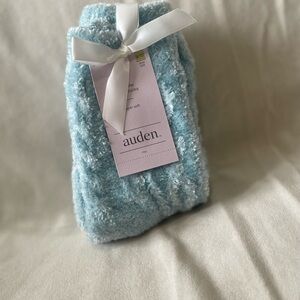 Auden Soft Blue Fuzzy Socks X2